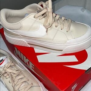 Nike Cream and White Casual Sneakers